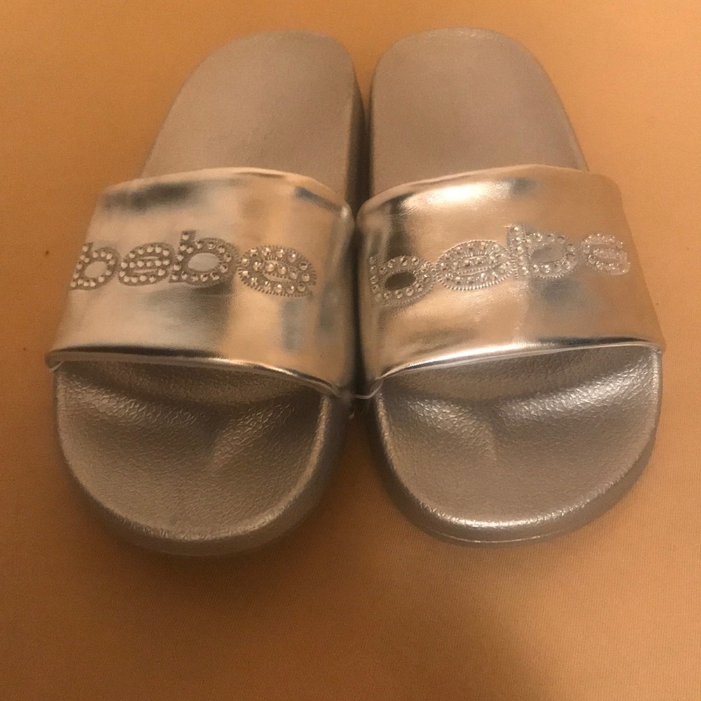 BEBE Silver Slides 7